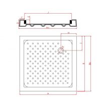 Pravokotne keramične tuš kadi