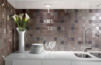 Kuhinjske ploščice mozaik Metal